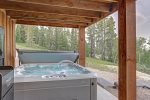 Hot tub on lower level patio 